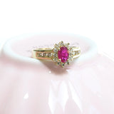 Vintage rosette ruby ring