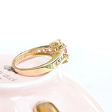 Vintage rosette ruby ring