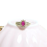 Vintage rosette ruby ring
