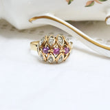 Vintage ruby and diamond ring