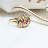 Vintage ruby and diamond ring