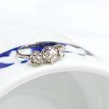 1950s three-stone diamond ring