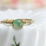 Vintage cabochon emerald ring