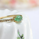 Vintage cabochon emerald ring