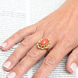 Vintage-Ring aus roter Koralle
