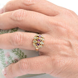 Vintage ruby and diamond ring