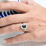 Vintage sapphire rosette ring