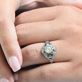 Art deco solitaire ring