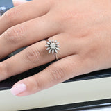 Daisy flower diamond ring