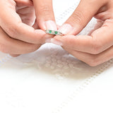 Vintage emerald and diamond ring