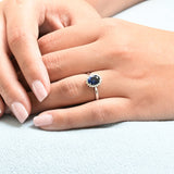 Sapphire rosette ring