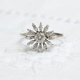 Daisy flower diamond ring