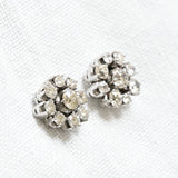 Art deco daisy earrings with diamonds