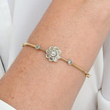 Art deco diamond rigid bracelet