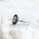 Vintage oval target ring