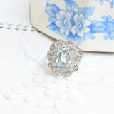 Vintage aquamarine ring