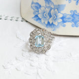 Vintage aquamarine ring
