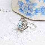 Vintage aquamarine ring
