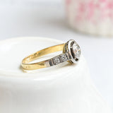 Art deco soliteire style ring