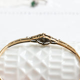Art Deco Rigid Bracelet with Sapphires and Diamonds