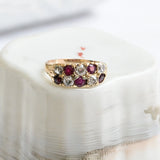 Antiker Rubin- und Diamantring