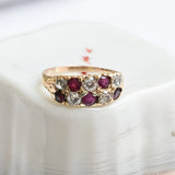 Antiker Rubin- und Diamantring