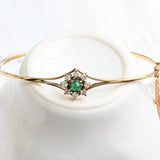 Vintage-Armband aus Smaragden und Diamanten, starr