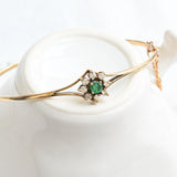 Vintage-Armband aus Smaragden und Diamanten, starr