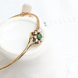 Vintage-Armband aus Smaragden und Diamanten, starr