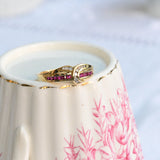 Vintage 50s ruby and diamond ring