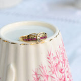 Vintage 50s ruby and diamond ring