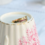 Vintage 50s ruby and diamond ring