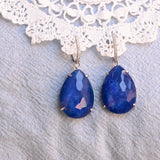 Boucles d'oreilles vintage en diamant et quartz