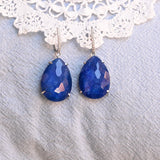 Boucles d'oreilles vintage en diamant et quartz