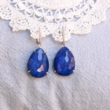 Boucles d'oreilles vintage en diamant et quartz