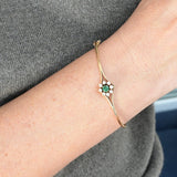 Vintage-Armband aus Smaragden und Diamanten, starr