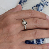 Art deco soliteire style ring