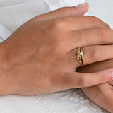 Vintage 50s ruby and diamond ring