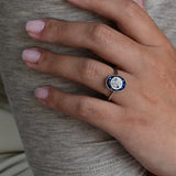 Vintage oval target ring