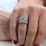 Koktajlni prstan z akvamarinom