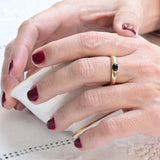 Vintage oval sapphire ring