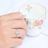 Bague en diamant de style Art déco vintage