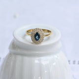 Vintage topaz and diamond ring