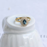 Vintage topaz and diamond ring