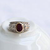 Vintage 50s ruby ring