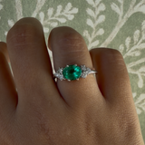 Danica emerald ring and ruby earrings