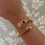 Dragon Gold Mesh Bracelet with Lapis Lazuli 