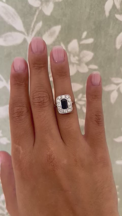 Sapphire and Diamonds ring