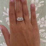 Cocktail Diamond Ring in White Gold