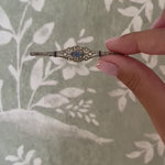 Antique Sapphire Brooch with Rose Cut Diamonds